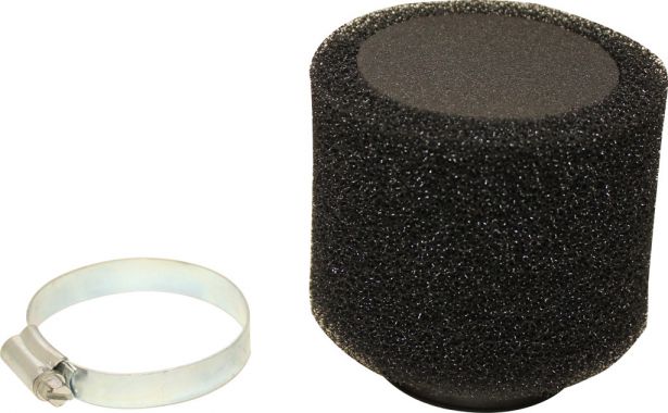 Air Filter - 48mm, Sponge, Straight, Yimatzu Brand, Black - 60A2482BK - PBC77F1