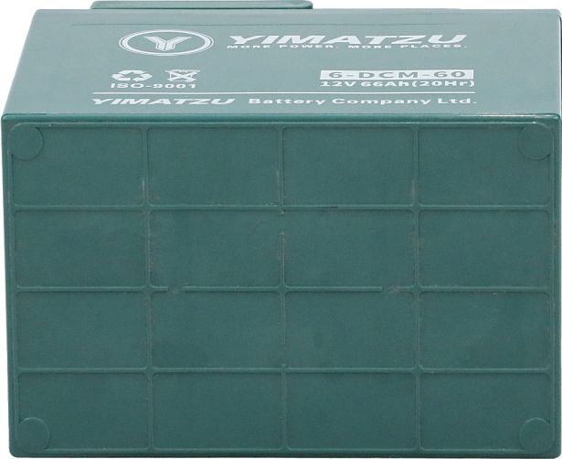Battery - EV12600 / 6-DCM-60 / 6-DZM-60 / 6-FM-60, AGM, 12V 66Ah, Yimatzu, Threaded Terminals - BATEV12060 - PBC172EF1