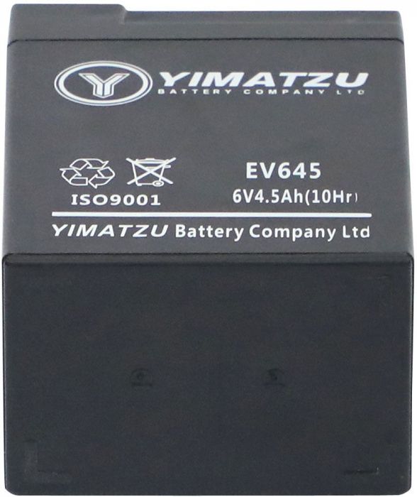 Battery - EV645, 6V 4.5AH, Yimatzu, T1 Terminals - BATEV060045T1 - PBC99EF1