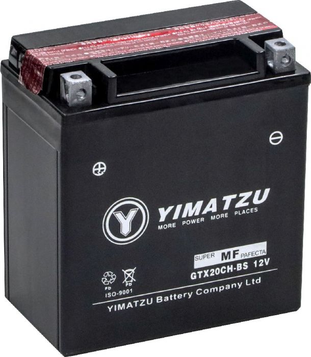 Battery - GTX20CH-BS Yimatzu, AGM, Maintenance Free - PBCBATMF12F1