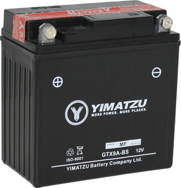 Battery - GTX9A-BS Yimatzu, AGM, Maintenance Free - BATMF1209A - PBC145EF1