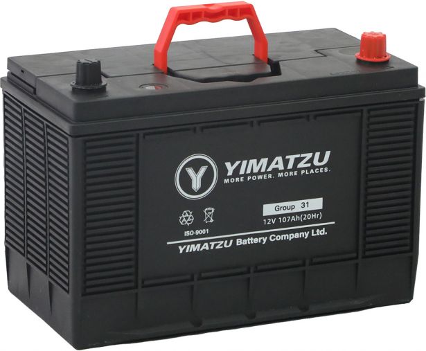 Battery - Group 30H Automotive, 12V 107Ah, 900CCA, SLA, MF, Yimatzu - BATAM1231 - PBC141EF1