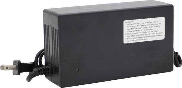 Charger - 48V, 2.5A, C13 Plug with Universal T-Prong, Reverse Polarity - CHG4825TR - PBC1555EF1