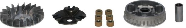 Clutch - Variator, Yamaha, 125cc, 15 Spline - 30A3608 - PBC1271F1