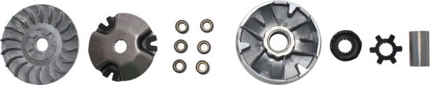 Clutch - Variator, Yamaha, JOG 90, 2 Stroke, 15 Spline - 30A3606 - PBC1333F1