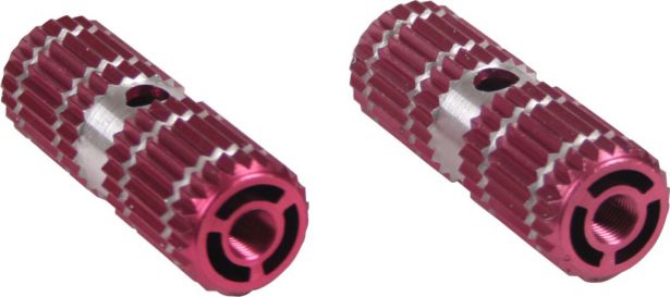 Foot Pegs - Dirt Bike, Red, CNC, (2 pc set) - 40D5020RD - PBC502F1