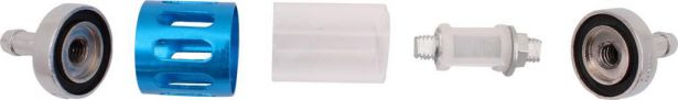 Fuel Filter - Posh Racing, Silver/Blue - 20A5240BU - PBC2604F1