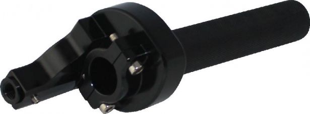 Throttle Lever - Twist Grip, CNC, 90cc to 250cc, Dirt Bike, Yimatzu Brand, Black - 70A3250BK - PBC2711F1