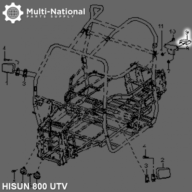 License Plate Lamp - Hisun, 800cc, ATV/UTV - 70A7780 - PBC3096F1