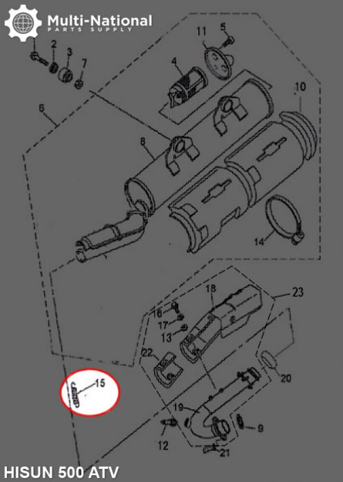 Spring - 2.5x14.5x62, ATV, Hisun, 400-700cc 4pc - MFL9050 - PBC2448F1