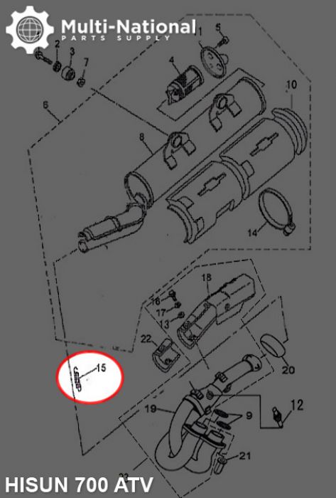 Spring - 2.5x14.5x62, ATV, Hisun, 400-700cc 4pc - MFL9050 - PBC2448F1