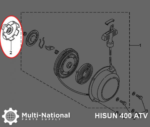 Starter Pawl - Starter Claw, Pullstart, Hisun, 400-700cc - 30A1840 - PBC1816F1