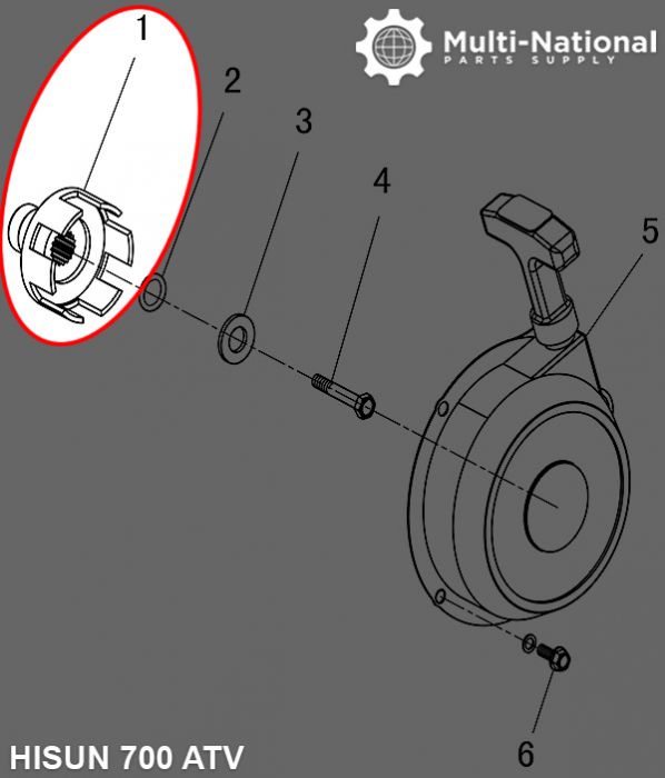 Starter Pawl - Starter Claw, Pullstart, Hisun, 400-700cc - 30A1840 - PBC1816F1