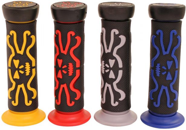Throttle Grips - Skulls, Yellow - 70D1835YW - PBC2713F1