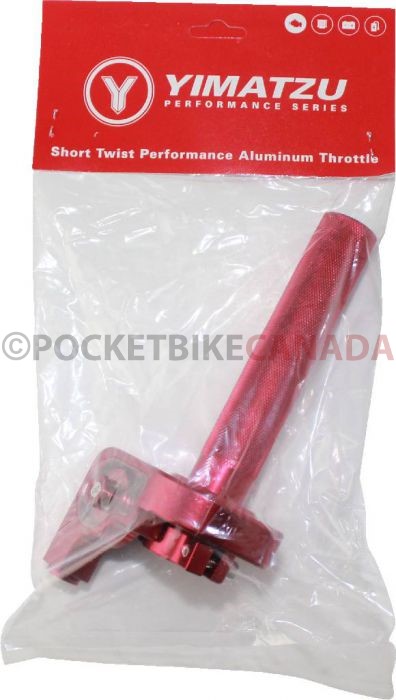 Throttle Lever - Twist Grip, CNC, 90cc to 250cc, Dirt Bike, Yimatzu Brand, Red - 70A3250RD - PBC2778F1
