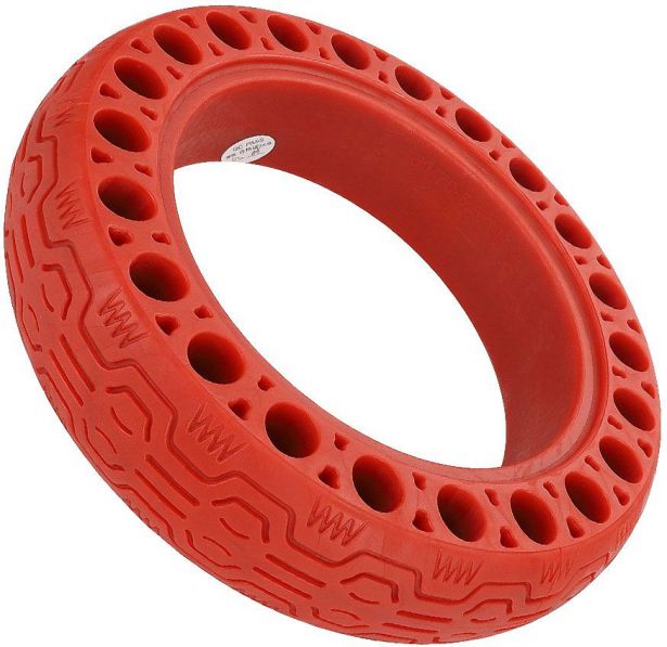 Tire - 10x2.5, 60/70-6.5, Circular Honeycomb, Solid, Red, G30 - PBC40K10F1