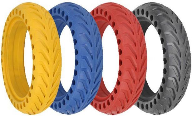 Tire - 8.5x2, Circular Honeycomb, Solid, Red - PBC40K082F1