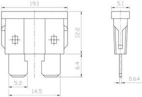 ATO Fuse - 25A, Clear (10pcs) - 60A9216 - PBC2398F1