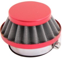 Air Filter - 44mm to 46mm, Conical, Small Stack (30MM), 2 Stroke, Yimatzu Brand, Red - 60P1170RD - PBC38F1