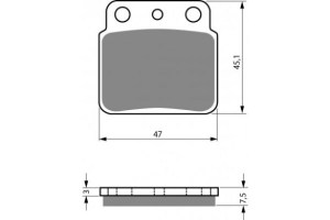Brake Pads - FA137, 50cc to 250cc - 90A1020 - PBC805F1
