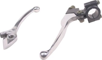 Brake & Clutch Lever Set - Aluminum, Chrome - LVR3210CR - PBC2982F1