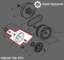 Clutch - Cover, ATV, Hisun, 500-700cc - 30A3151 - PBC1247F1