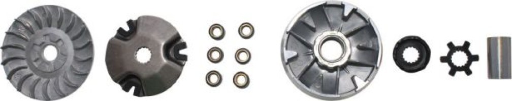 Clutch - Variator, Yamaha, JOG 90, 2 Stroke, 15 Spline - 30A3606 - PBC1333F1