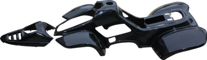 Plastic Set - 50cc to 125cc ATV, Black, Racing Style - 70A7130BK - PBC576F1