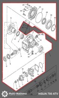 Rear Differential - 500-700cc, Hisun, ATV - 70A4850 - PBC1779F1