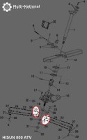Tie Rod End - ATV, Hisun, 500-800cc - 70A6351 - PBC3299F1