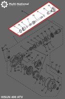 Transmission Shaft - 400cc, ATV, Hisun - 70A7642 - PBC1806F1