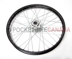 1.40x19 Black Wheel with Chrome Spokes Incl. Hub & Bearing for DirtBike - G2080024