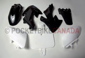 Body Kit Black & White for Gio Small Orion 70cc Dirt Bike 4 stroke - G2190021